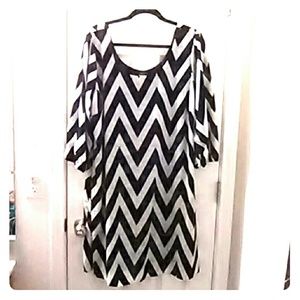 Black and White cheveron dress